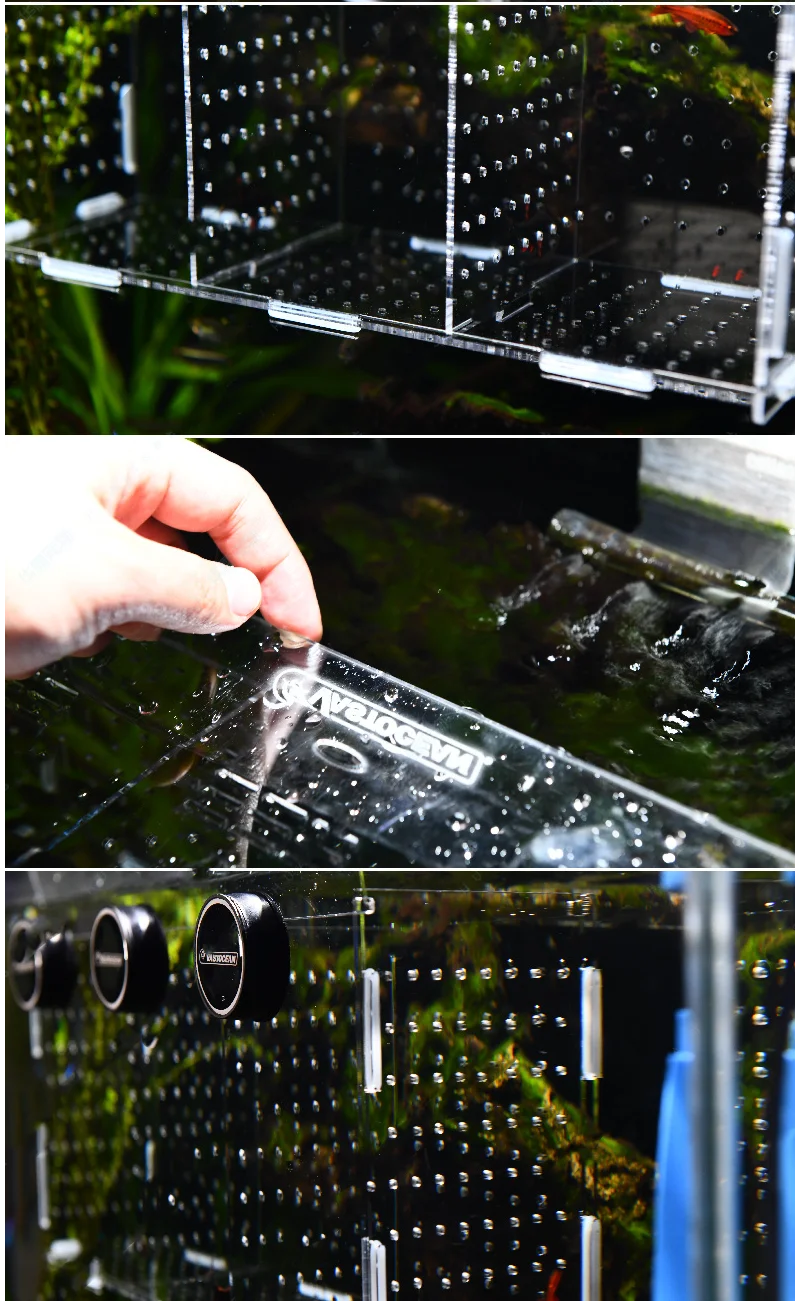 VASTOCEAN Fish Tank Magnetic Combined Acrylic Hatching Isolation Box Breeding Box Isolation Box Ovipositor Aquarium Supplies