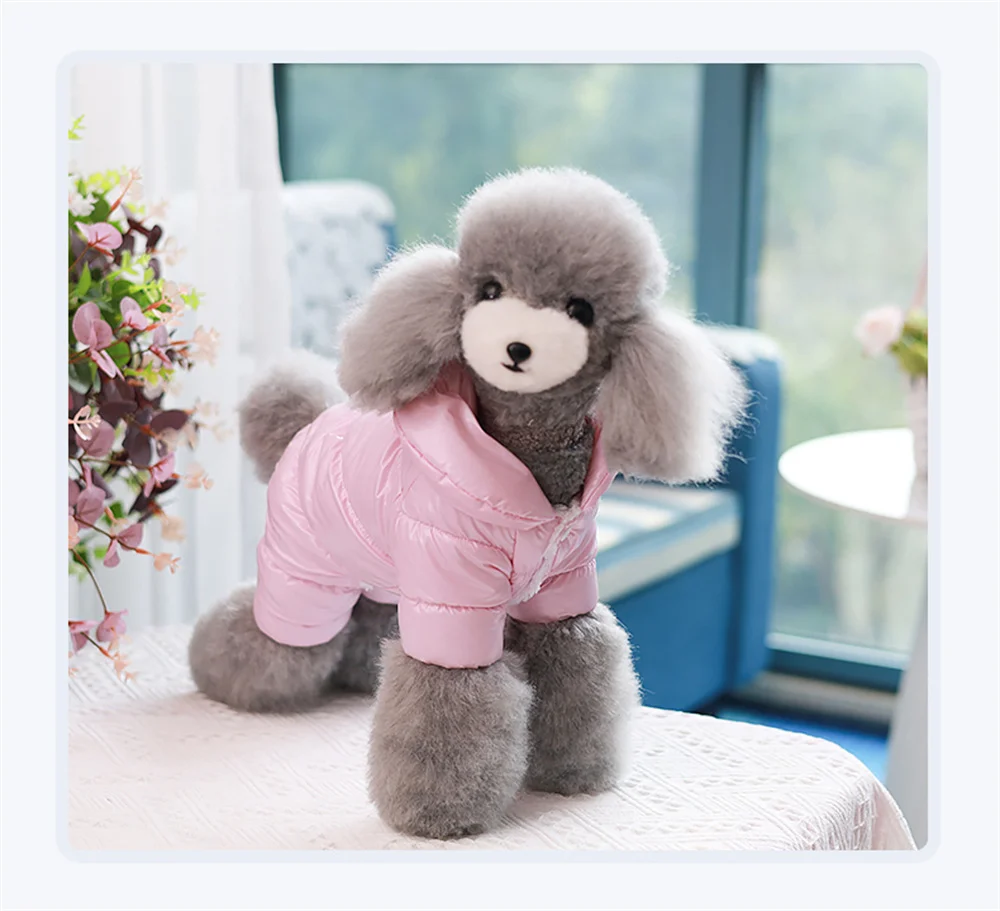 Waterproof Pet Jumpsuits Winter Fleece Dog Clothes Coat with D-ring for Small Dogs Yorkshire Bichon Puppy Clothing Ropa Perro
