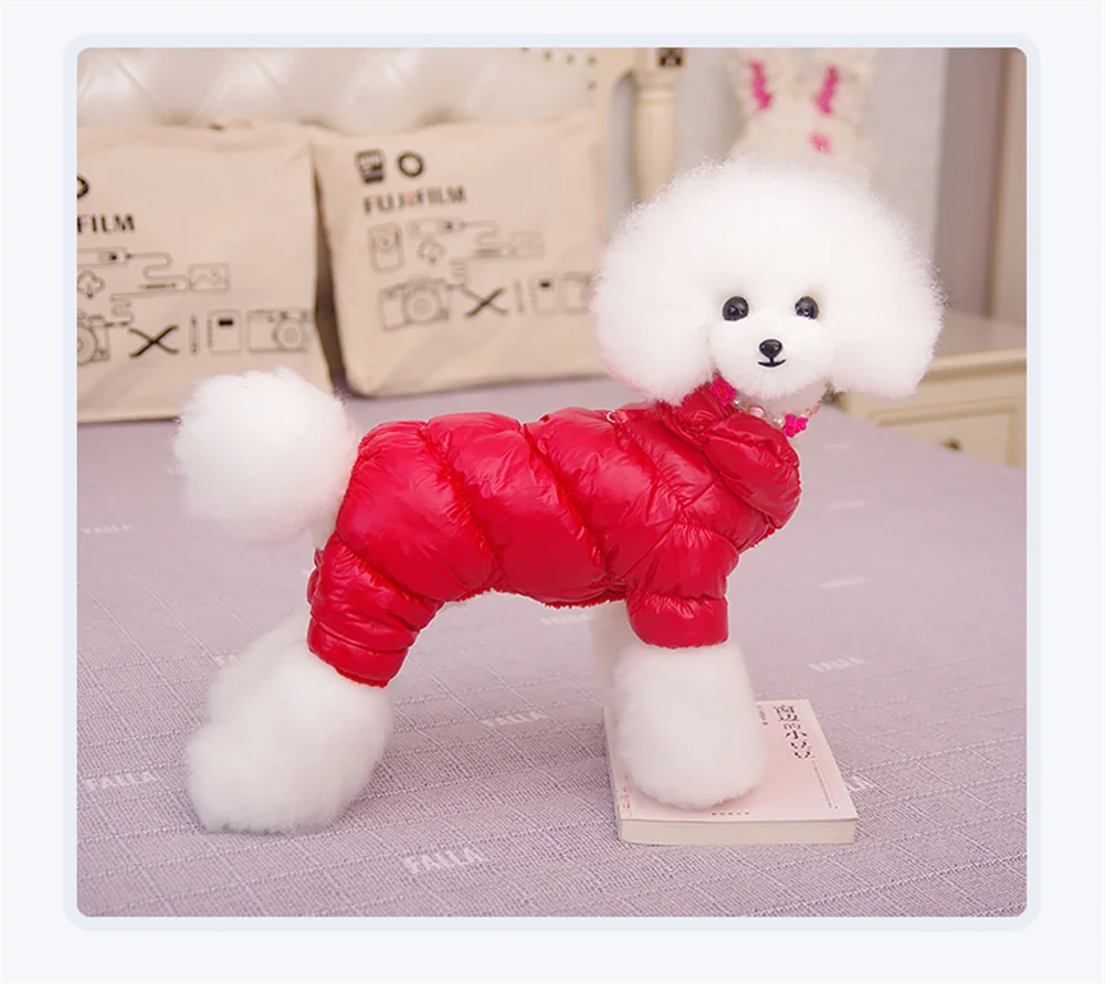 Waterproof Pet Jumpsuits Winter Fleece Dog Clothes Coat with D-ring for Small Dogs Yorkshire Bichon Puppy Clothing Ropa Perro