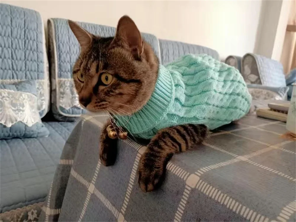 Cat Puppy Sweaters Autumn Winter Pet Knitted Sweater Jumper for Small Dogs Cats Kitten Pullovers Sphynx Clothing Ropa Para Gatos
