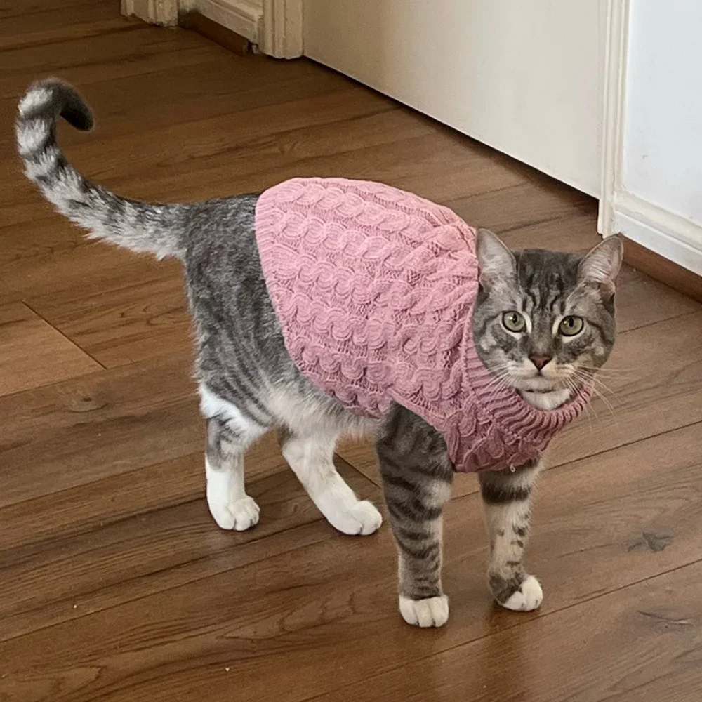 Cat Puppy Sweaters Autumn Winter Pet Knitted Sweater Jumper for Small Dogs Cats Kitten Pullovers Sphynx Clothing Ropa Para Gatos