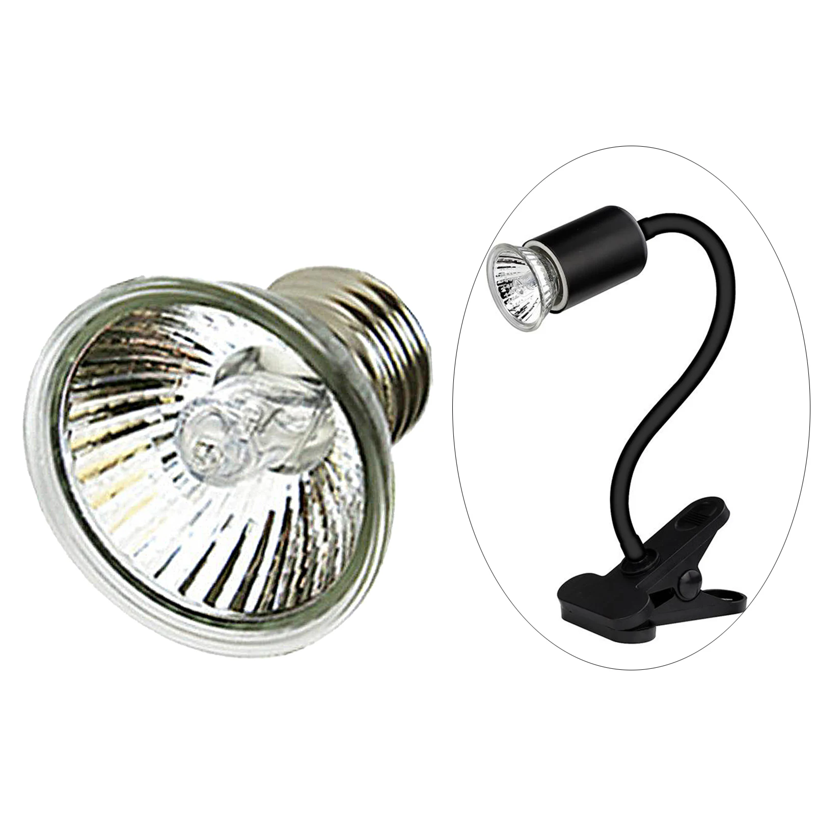 25/50W UVA+UVB Reptile Lamp Turtle Heating Lamp Mini Pet Heat Bulb Amphibians Lizards Temperature Controller Light