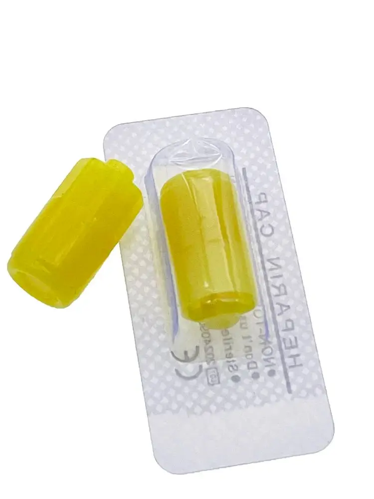 Pet Cat Dog Animal Heparin Cap Sealing Tube Attching To IV Cannula Catheter Mounthing With Luer Lock Sterile Single Use Tools