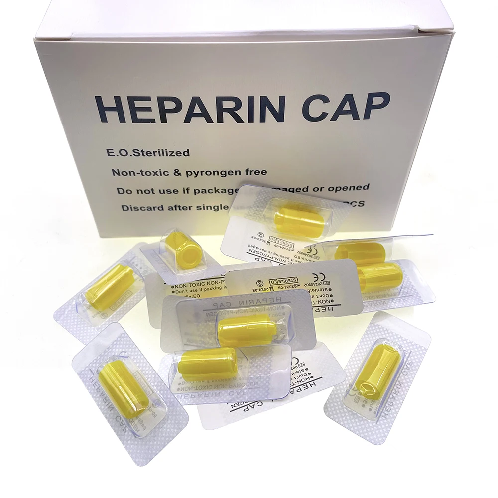 Pet Cat Dog Animal Heparin Cap Sealing Tube Attching To IV Cannula Catheter Mounthing With Luer Lock Sterile Single Use Tools