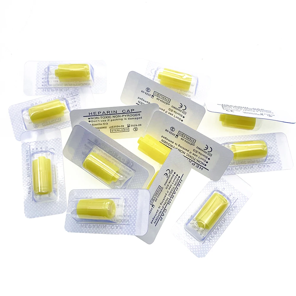 Pet Cat Dog Animal Heparin Cap Sealing Tube Attching To IV Cannula Catheter Mounthing With Luer Lock Sterile Single Use Tools