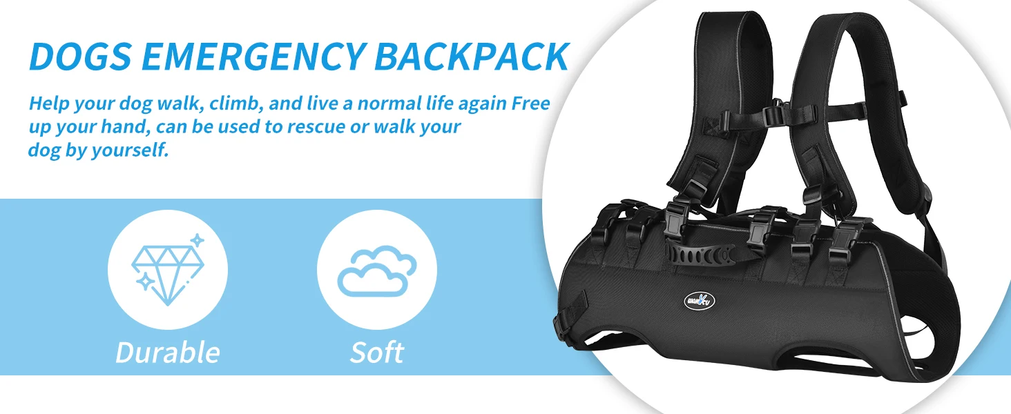 Wakytu Dog Lift Harness Sling Carrier for Dogs Hind Leg Stair Support Old Disabled Joint Injuries Arthritis Large Dogs Up Stairs