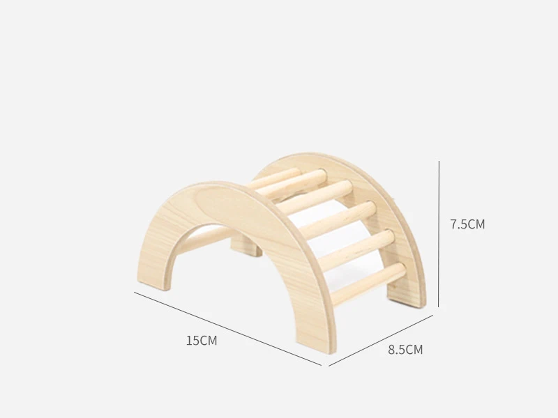 Hamster Wooden Steps Bridge Toy Guinea Pig Hedgehog Squirrel Arch Bridge Small Pet Exercise Toys Arch Bridge D9254