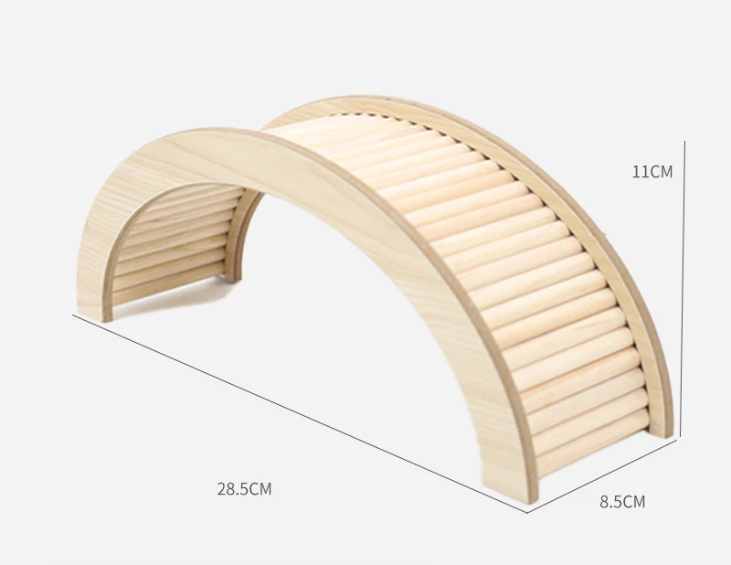 Hamster Wooden Steps Bridge Toy Guinea Pig Hedgehog Squirrel Arch Bridge Small Pet Exercise Toys Arch Bridge D9254