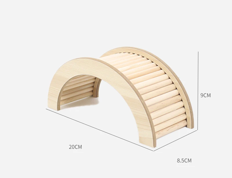 Hamster Wooden Steps Bridge Toy Guinea Pig Hedgehog Squirrel Arch Bridge Small Pet Exercise Toys Arch Bridge D9254