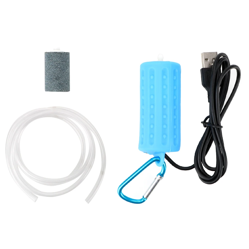 Aquarium Fish Tank Oxygen Air Pump Portable Aquatic Terrarium Filter Mute Energy Saving Supplies Mini USB Fish Tank Accessories