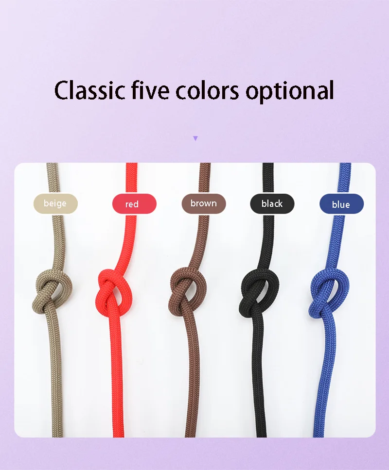 Dog Leash Slip Rope Lead Leash Heavy Duty Braided Rope Adjustable Loop Collar Training Leashes for Small Medium Dogs