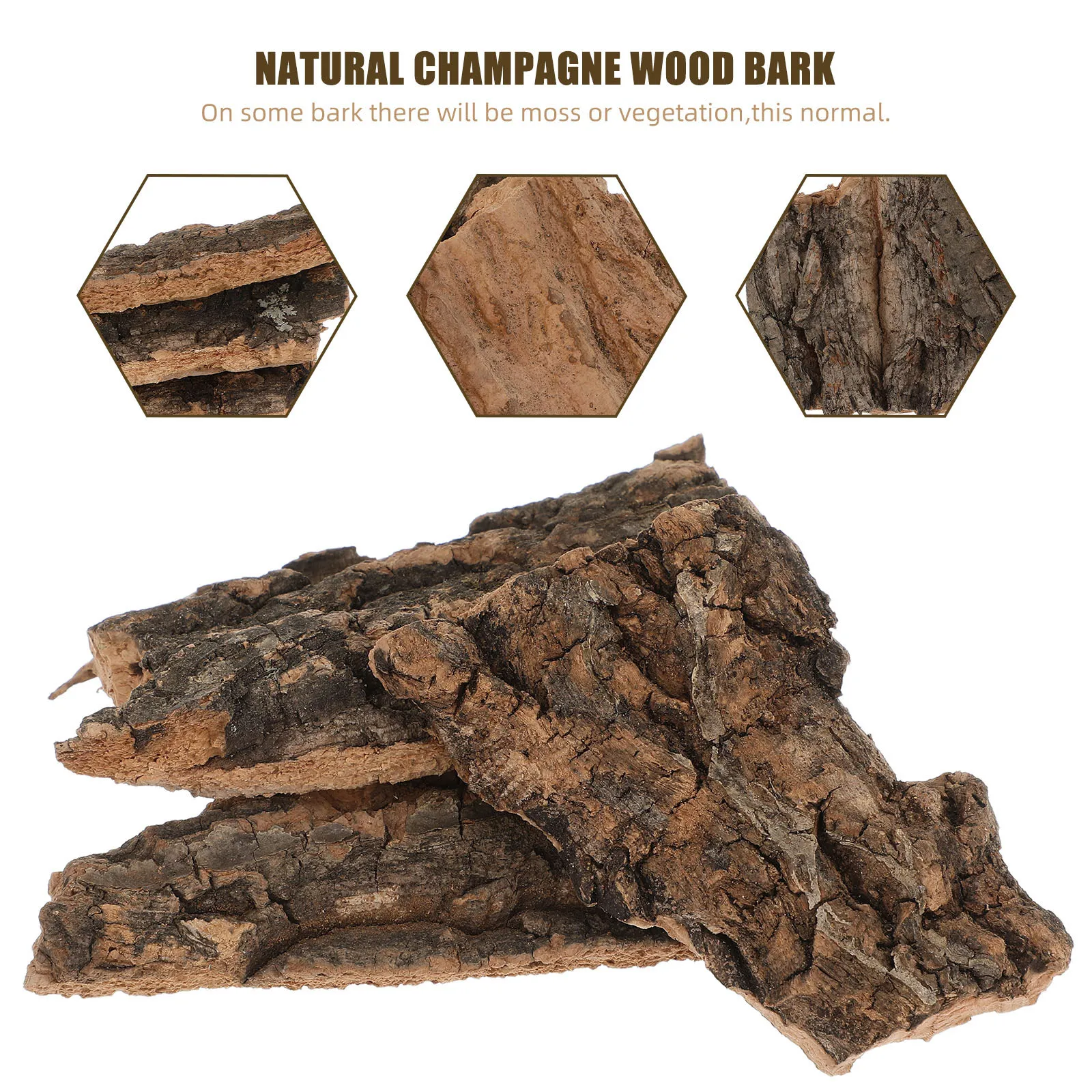 10Pcs Tree Bark Decor Reptile Habitat Terrarium Accessories Pet Products Lizard Climbing Bark Turtle Basking Platform