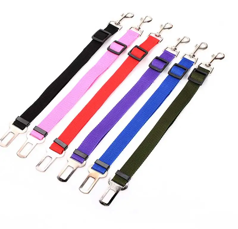Adjustable Pet Cat Dog Car Seat Belt Pet Seat Vehicle Dog Harness Lead Clip Safety Lever Traction Dog Collars Dog Accessoires
