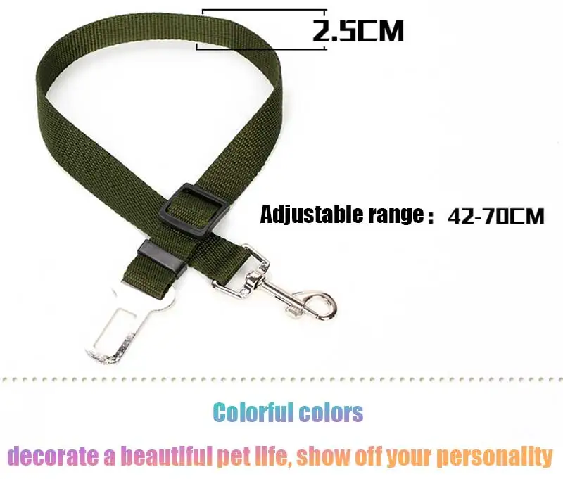 Adjustable Pet Cat Dog Car Seat Belt Pet Seat Vehicle Dog Harness Lead Clip Safety Lever Traction Dog Collars Dog Accessoires