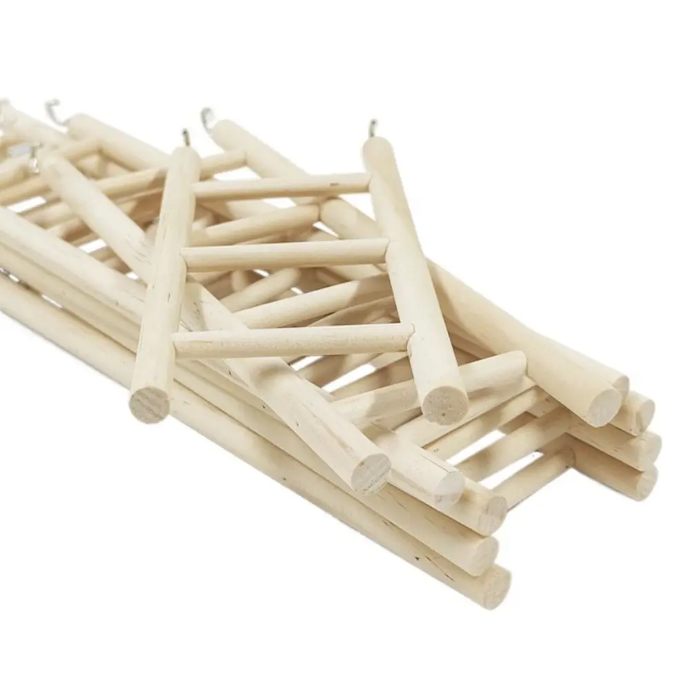1PC Birds Toy Wooden Ladders Swing Scratcher Perch Climbing 3/4/5/6 Ladder Bird Cage Hamsters Parrot Toys Hanging Pet Supplies