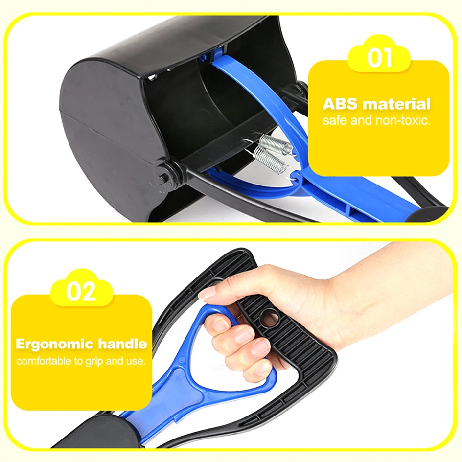 Pet Pooper Scooper Dogs Shit Clip Long Handle Jaw Poop Scoop Outdoor Animal Feces Cleaner Picker Excrement Collector Clean Tools