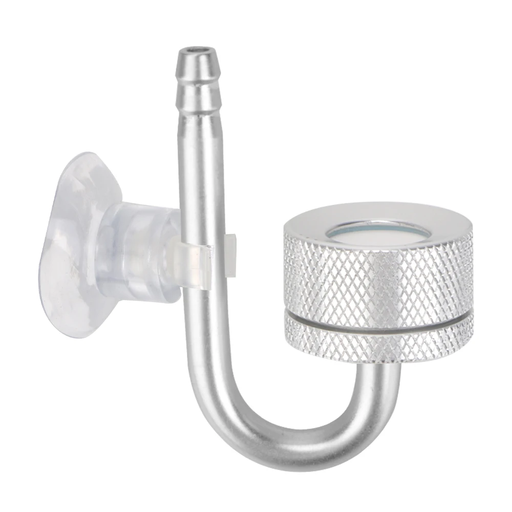 Fish Tank Bubble Atomizer With Suction Cup For Aquatic Plant Growth Silver Aquarium CO2 Diffuser CO2 Generato
