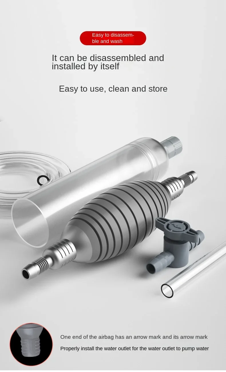 New Fish Tank Water Changer, Sand Washer, Water Pump, Fish Tank Water Absorber, Siphon Pipe, Manual Water Changer, Toilet