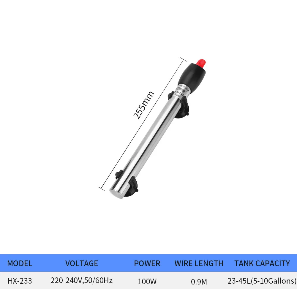 Stainless Steel Heating Rod Fish Tank Aquarium Heating Rod Automatic Constant Temperature Control Temperature