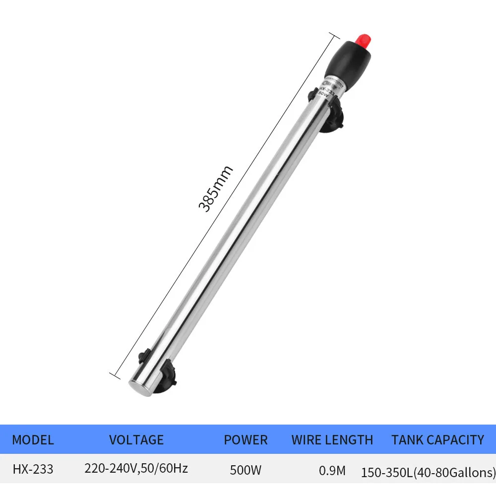Stainless Steel Heating Rod Fish Tank Aquarium Heating Rod Automatic Constant Temperature Control Temperature
