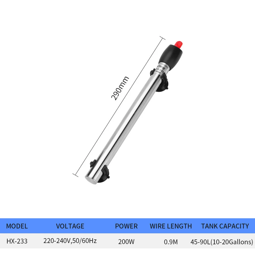 Stainless Steel Heating Rod Fish Tank Aquarium Heating Rod Automatic Constant Temperature Control Temperature