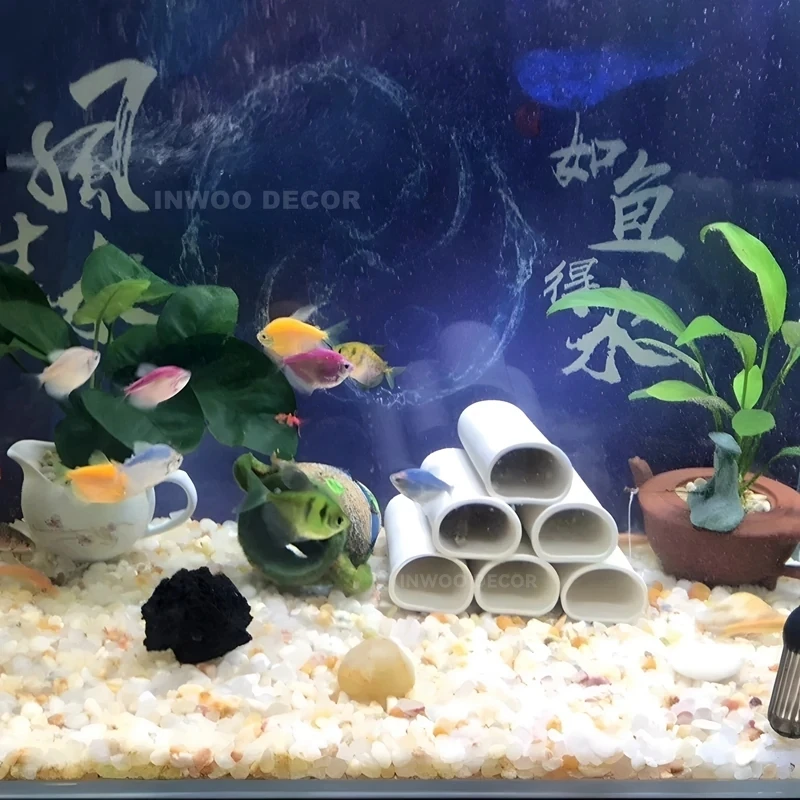 Purple Clay Aquarium Fish Tank Landscape Ornament Decoration Accessories Pet Fish Breeding House Shelter Fairy Garden Home Decor