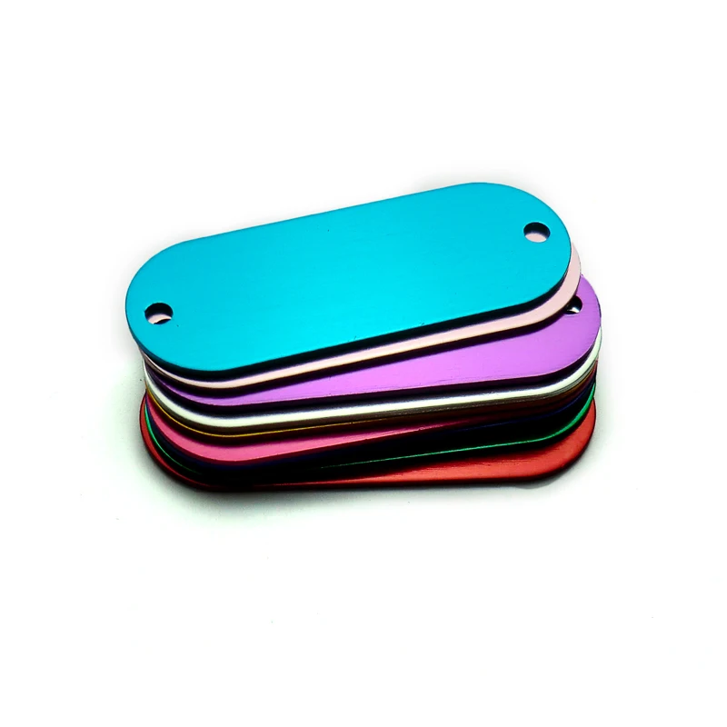 Wholesale 20Pcs Tag Dog For Collar Name Charm ID Tag Oval Custom Aluminum Pet Dog Pet Tag Personalized Engraved Dogs Cat ID Tags