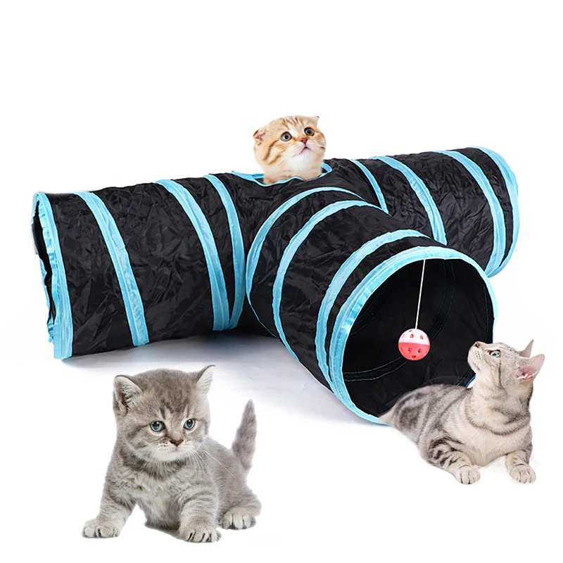 Cat Tunnel Foldable Cats Tunnel Cat Toy Breathable Drill Barrel for Indoor loud paper Pet Supplies Cat S Y Pass Play Tunnel