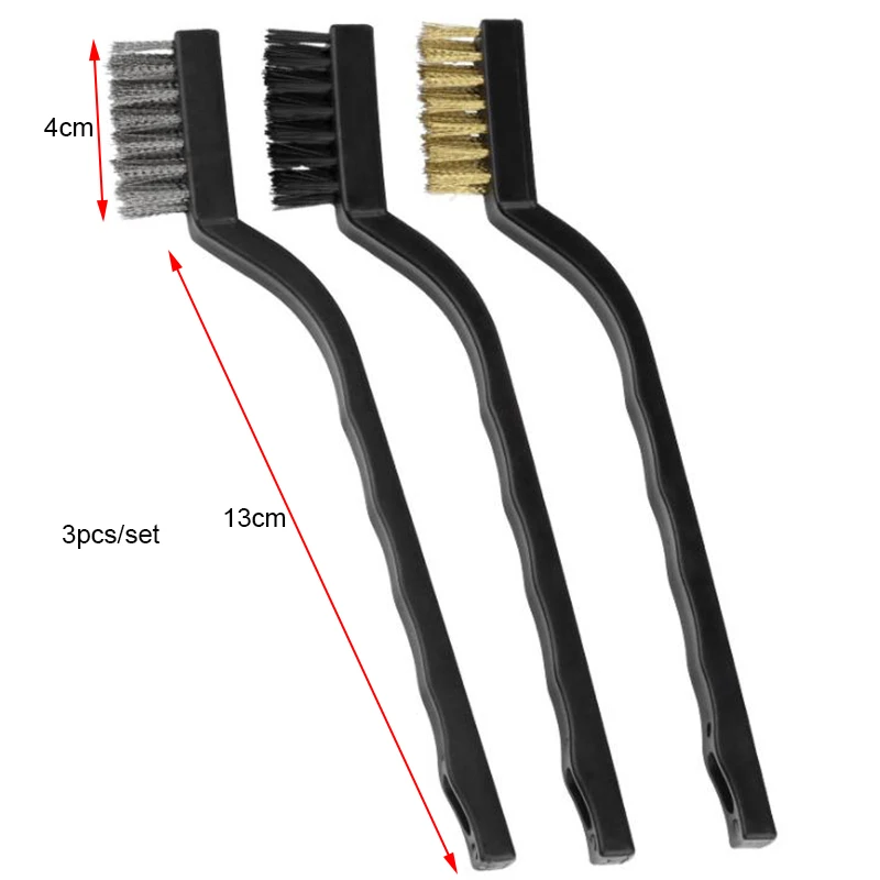 13cm Steel Wire Brush Aquarium Algae Cleaning Brush Nylon Brush Aquarium Cleaner Fish Tank Stain Cleaning Tools Accessories 3pcs