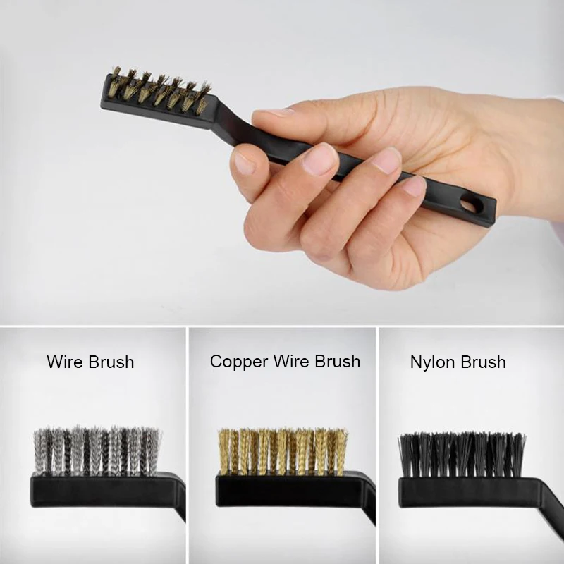 13cm Steel Wire Brush Aquarium Algae Cleaning Brush Nylon Brush Aquarium Cleaner Fish Tank Stain Cleaning Tools Accessories 3pcs