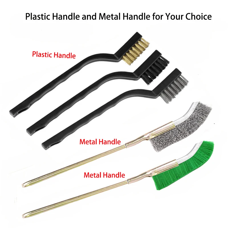 13cm Steel Wire Brush Aquarium Algae Cleaning Brush Nylon Brush Aquarium Cleaner Fish Tank Stain Cleaning Tools Accessories 3pcs