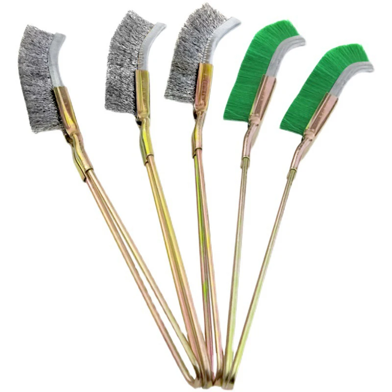 13cm Steel Wire Brush Aquarium Algae Cleaning Brush Nylon Brush Aquarium Cleaner Fish Tank Stain Cleaning Tools Accessories 3pcs