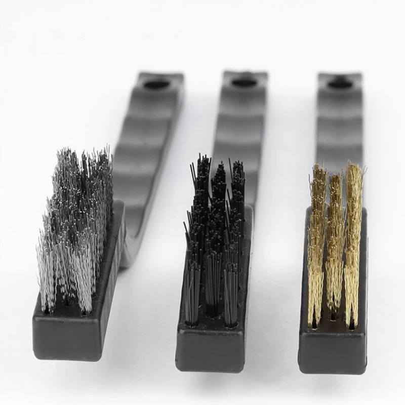 13cm Steel Wire Brush Aquarium Algae Cleaning Brush Nylon Brush Aquarium Cleaner Fish Tank Stain Cleaning Tools Accessories 3pcs