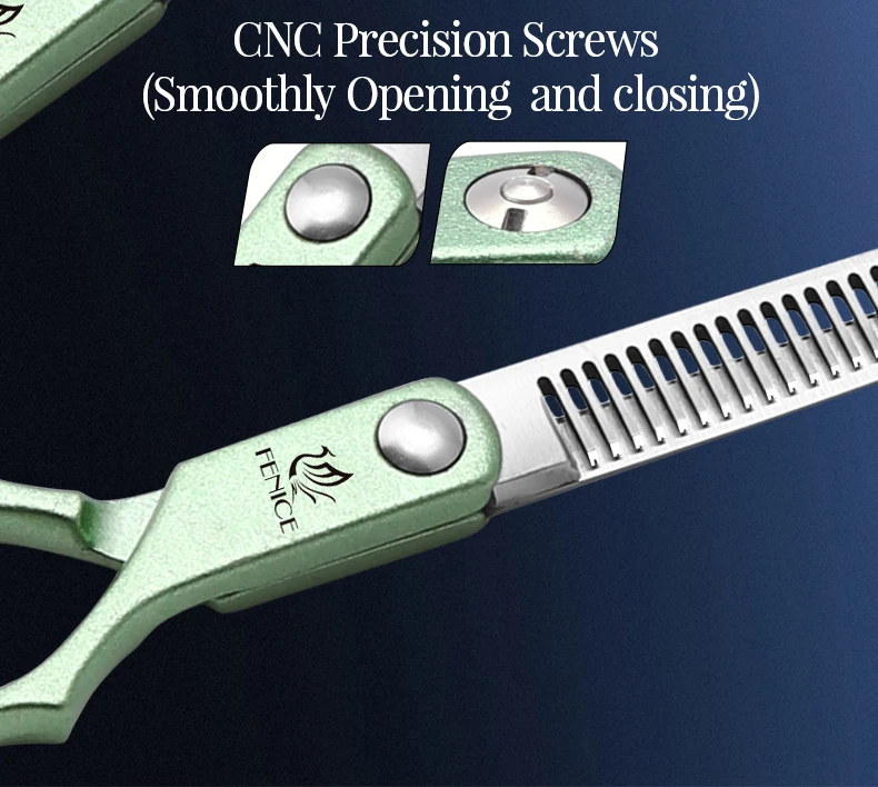 Fenice 6.5 Inch Professional Dog Grooming Scissors Set Kits Straight&Thinner&Curved Grooming Shears Tool Set Tesoura Wmark
