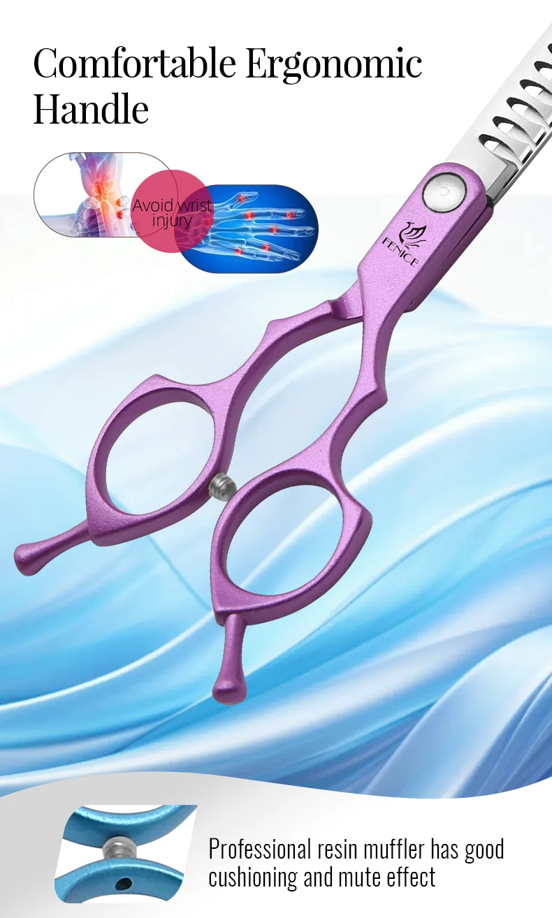 Fenice 6.5 Inch Professional Dog Grooming Scissors Set Kits Straight&Thinner&Curved Grooming Shears Tool Set Tesoura Wmark