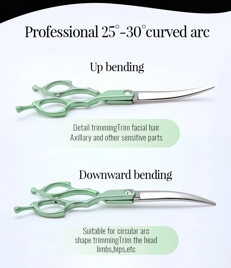 Fenice 6.5 Inch Professional Dog Grooming Scissors Set Kits Straight&Thinner&Curved Grooming Shears Tool Set Tesoura Wmark