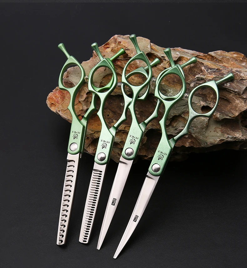 Fenice 6.5 Inch Professional Dog Grooming Scissors Set Kits Straight&Thinner&Curved Grooming Shears Tool Set Tesoura Wmark
