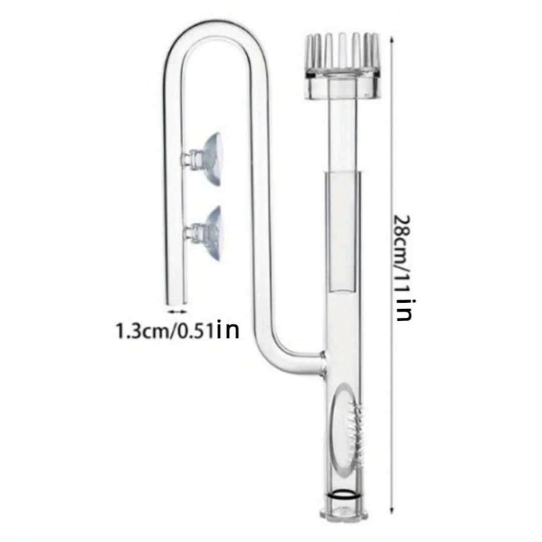 Clear Glass Lily Pipe Outflow and Skimmer Inflow With Suction Cup 13mm 17mm For Aquarium Planted Fish Tank Aquatic Filter System