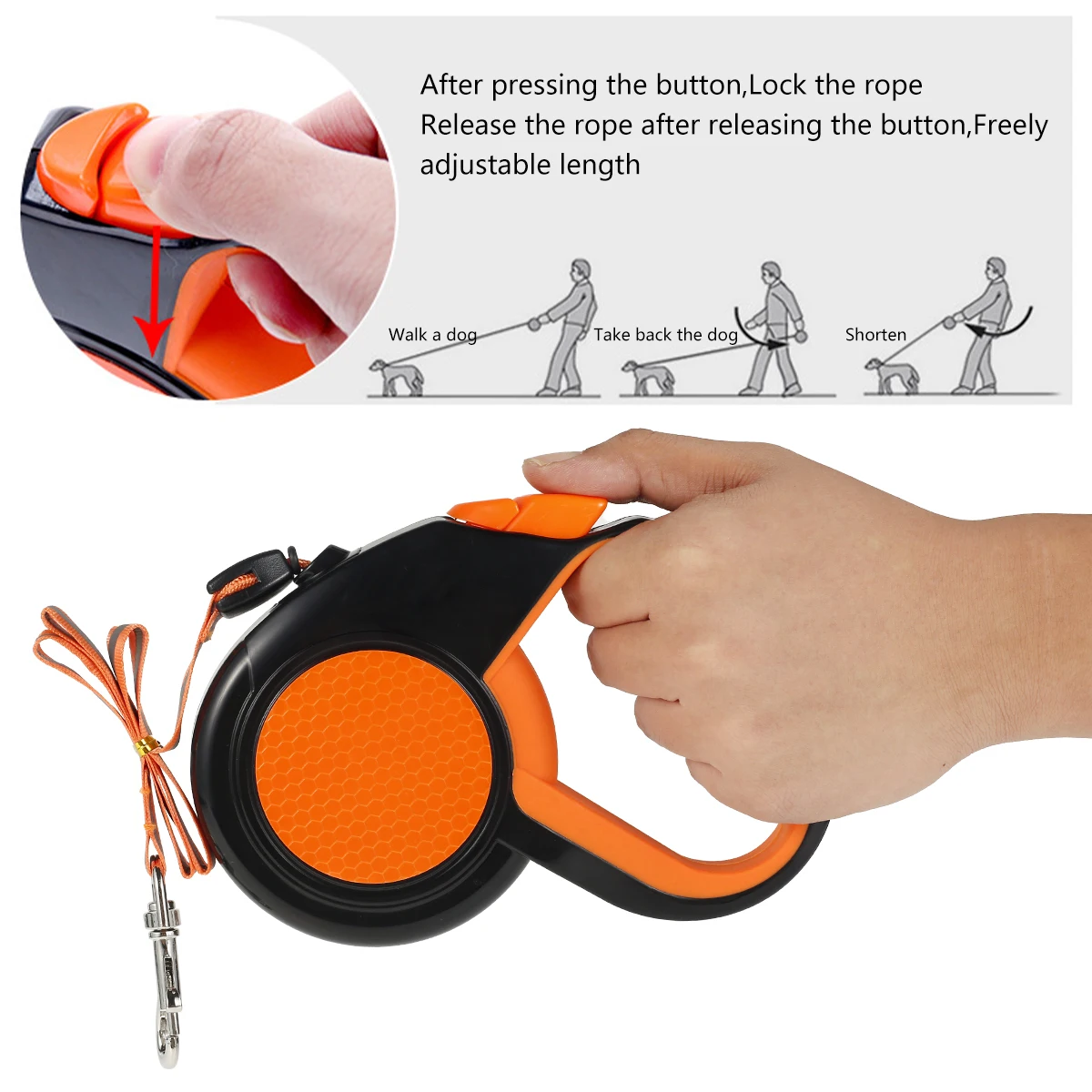 Hands Free Dog Leash Reflective Leash with Waist Bag Retractable Elastic Belt Dog Traction Rope for Running Walking Pet Products