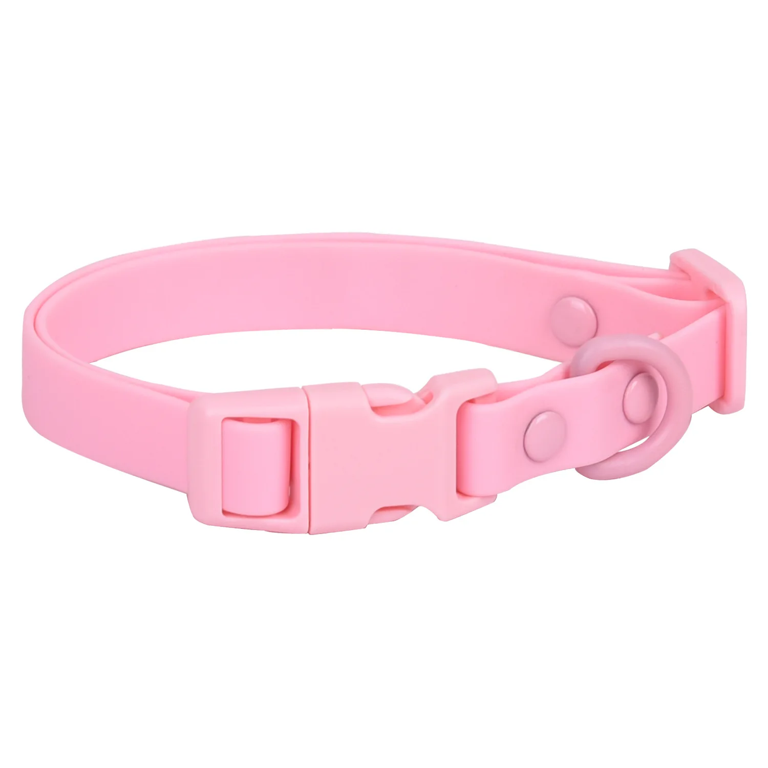 New Macaron Colored PVC Dog Collar Waterproof Dirt Resistant Easy To Clean Pet Collar Adjustable Neck Collar Pet Dog Collar