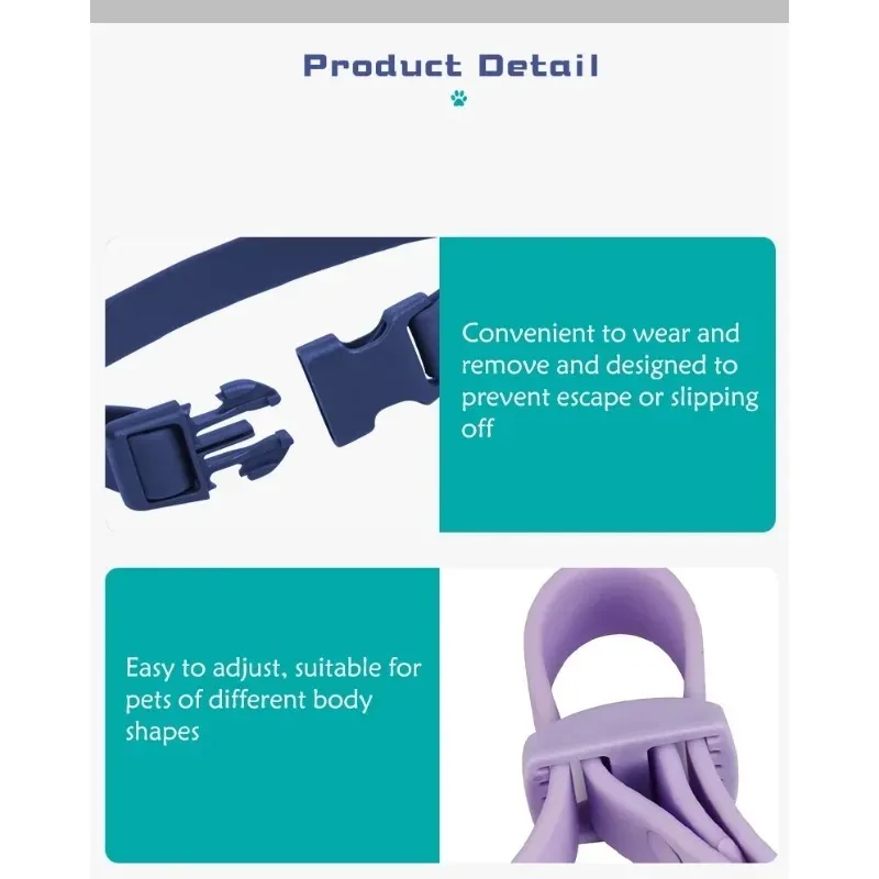 New Macaron Colored PVC Dog Collar Waterproof Dirt Resistant Easy To Clean Pet Collar Adjustable Neck Collar Pet Dog Collar