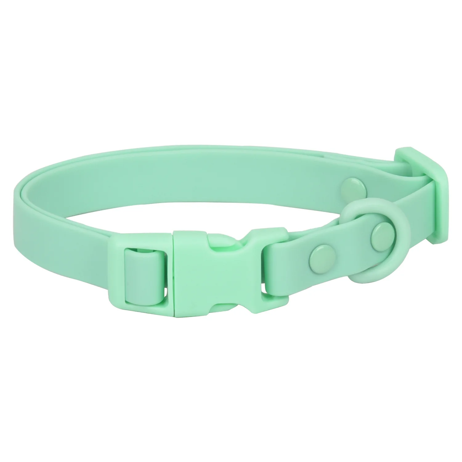New Macaron Colored PVC Dog Collar Waterproof Dirt Resistant Easy To Clean Pet Collar Adjustable Neck Collar Pet Dog Collar
