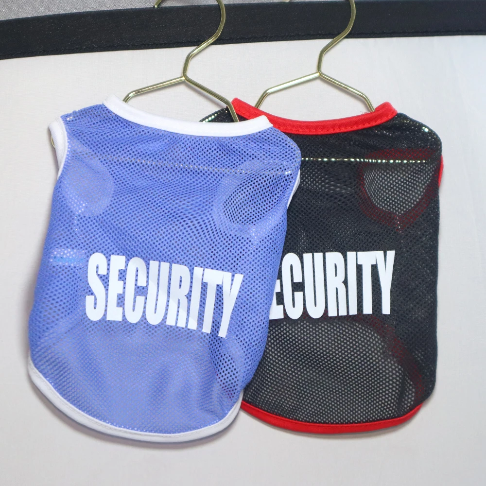 Cat and Dog Universal Summer Clothes Mesh Breathable Letter Printing Thin Size Large Dog Tank Top Golden Bears