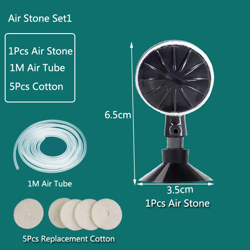 1/2Pcs Plastic Aquarium Air Stone Pond Fish Tank Pump Aerator Aeration Hydroponic Oxygen Air stone Accessories with Suction Cups