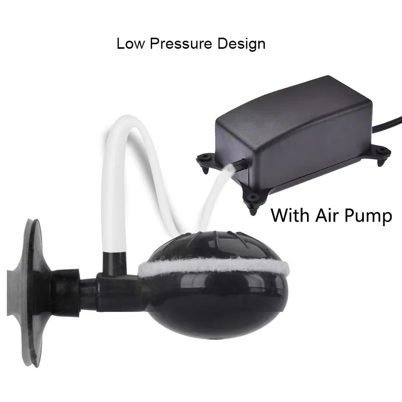 1/2Pcs Plastic Aquarium Air Stone Pond Fish Tank Pump Aerator Aeration Hydroponic Oxygen Air stone Accessories with Suction Cups