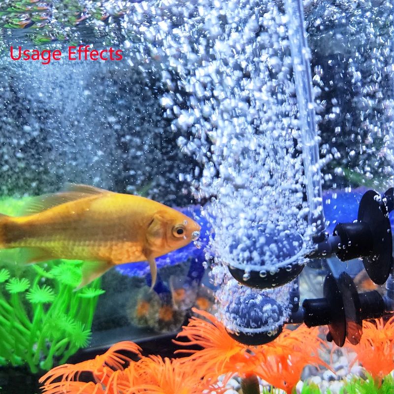 1/2Pcs Plastic Aquarium Air Stone Pond Fish Tank Pump Aerator Aeration Hydroponic Oxygen Air stone Accessories with Suction Cups