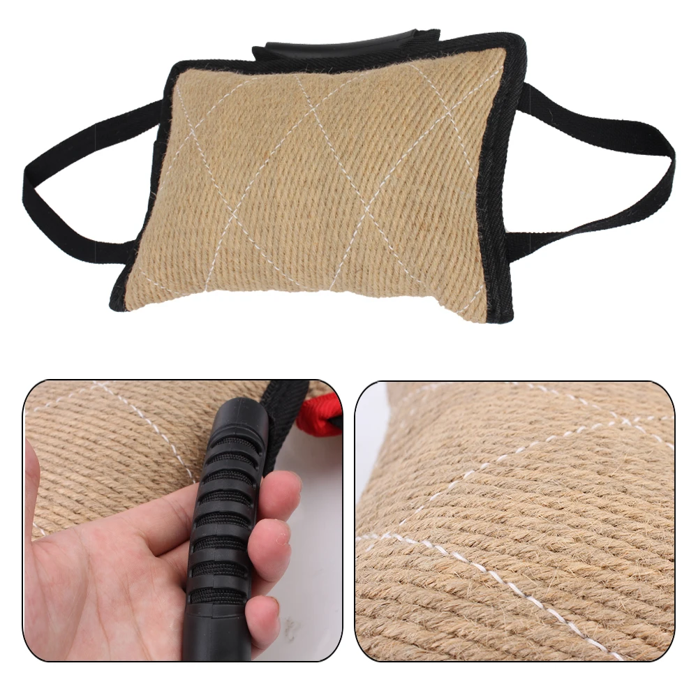 Dog Training Dog Bite Stick Chewing Pet Toy With 2 Rope Handles Dog Training Pillow Bite Tug Durable