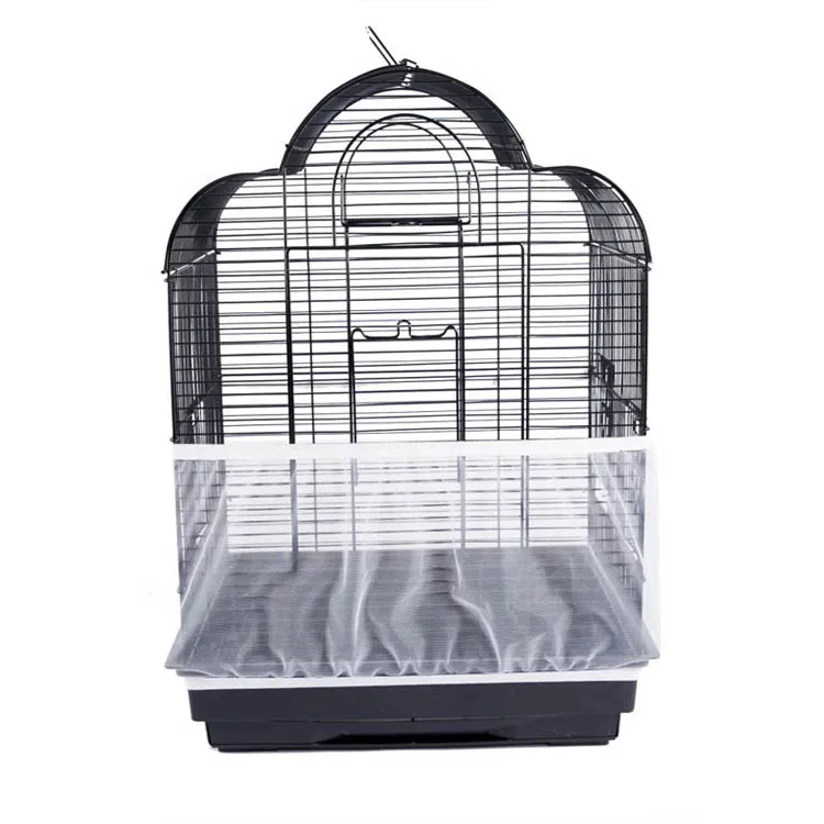 Birdcage Cover Nylon Mesh Bird Parrot Cover Dust Blocking Breathable Fabric Mesh Protective Hood Easy Cleaning Cage Accessories