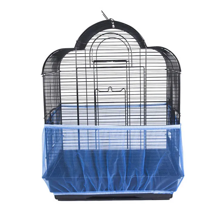 Birdcage Cover Nylon Mesh Bird Parrot Cover Dust Blocking Breathable Fabric Mesh Protective Hood Easy Cleaning Cage Accessories