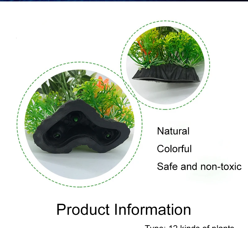 12 Kinds Artificial Aquarium Decor Plants Water Weeds Ornament Aquatic Plant Fish Tank Grass Decoration Accessories 14cm